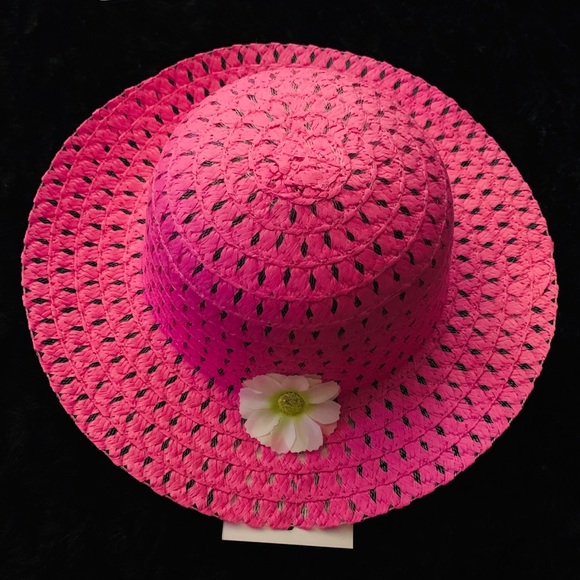 FLOPPY PINK SUN HAT FOR GIRL’S NWT - Picture 2 of 3